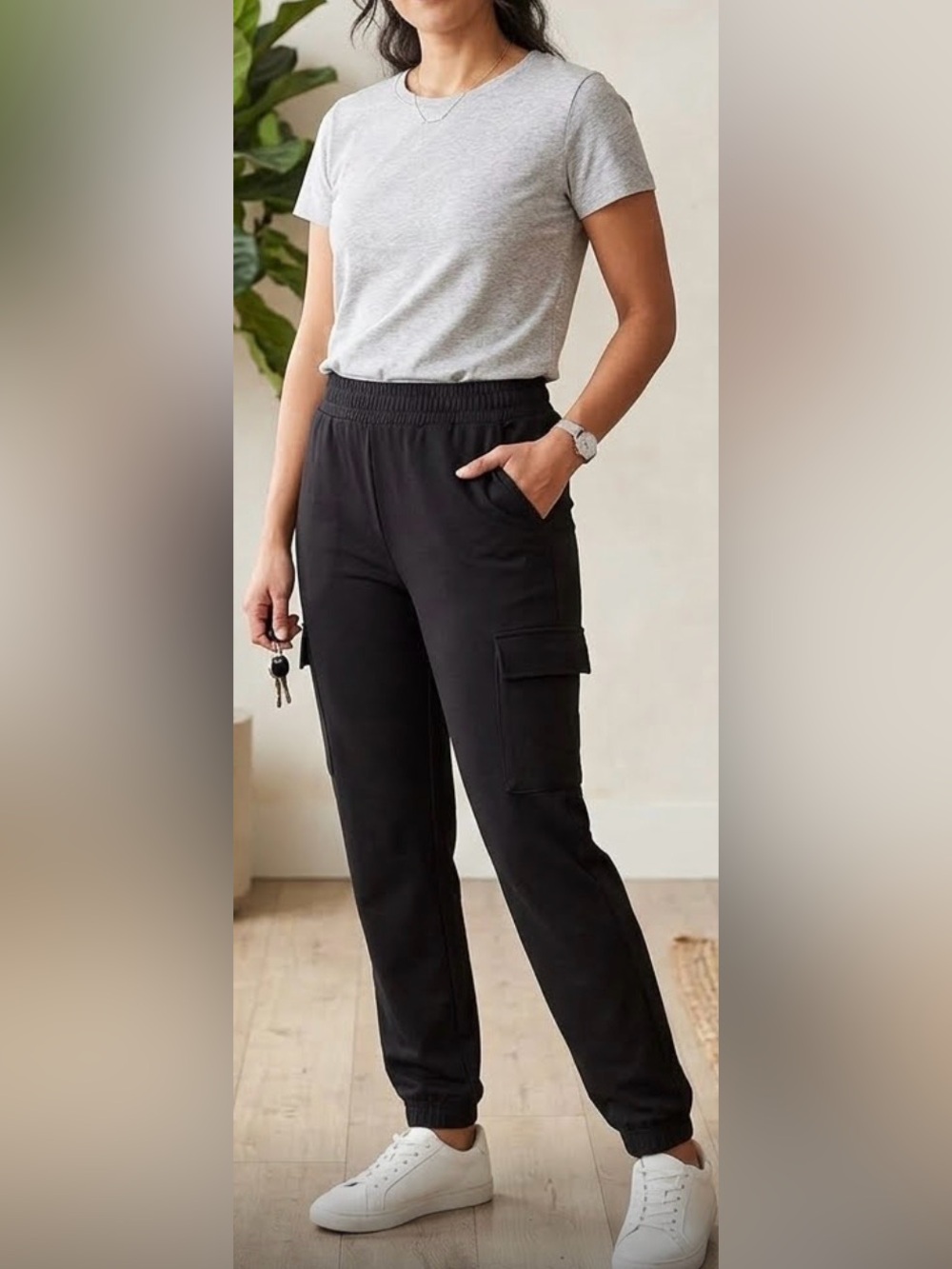 Black Cargo Pants - Classic Utility Style